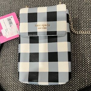 Kate Spade bradley gingham pebbled leather phone crossbody